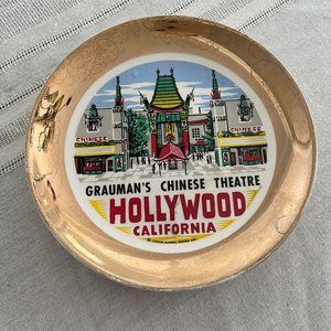Vtg.Grauman’s Chinese Theatre–Hollywood California  Souvenir Plate–Jacob Karol
